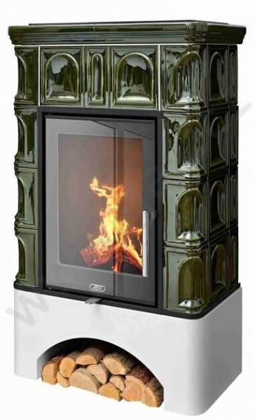 Kamna ABX Britania exclusive zelené kachle - GAS.cz