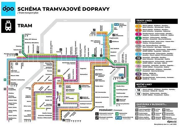 MHD Ostrava (DPO) - Mapa, cena jízdenek a jízdní řády
