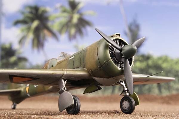 Curtiss Wright CW-21 Interceptor 1/72 - postavený model od Jana Šimona