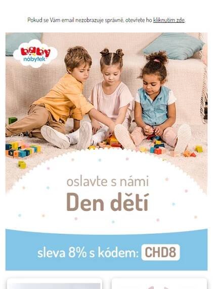  Máme pro Vás slevu ke Dni dětí! 