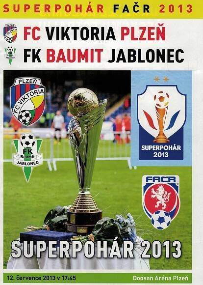 program - ČR - pohár - superpohár - FC Viktoria Plzeň - FK Baumit Jablonec 2:3 - 12.07.2013 - Doosan Aréna, Plzeň, Czech Republic