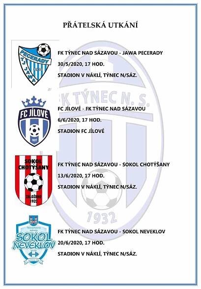 Přátelská utkání – A tým | FK Týnec nad Sázavou