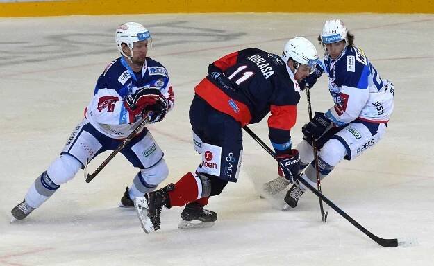 Tipsport extraliga ledního hokeje mezi domácí Kometou Brno a Piráty z Chomutova (Petr Koblasa).
