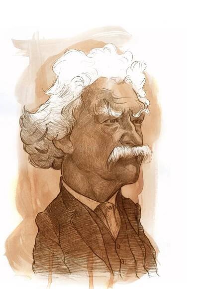 Mark Twain Sketch royalty free illustration