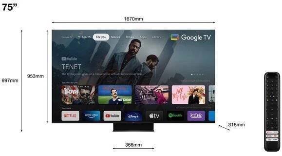 75" TCL 75C845
