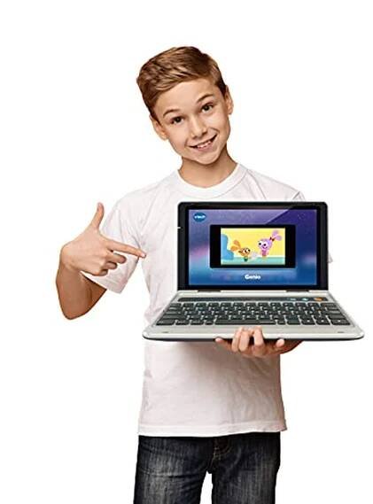 Výukový notebook VTech Genio - výukový počítač s přístupem na internet, textovým programem a výukovým obsahem o písmenech, slove