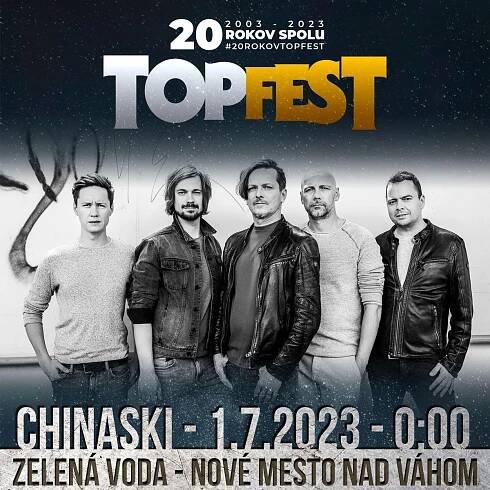 Hosťou festivalu Topfest bude aj kapela Chinaski.