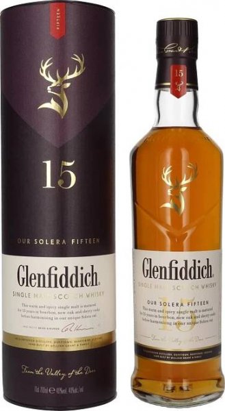 Glenfiddich 15 Year Old, 0,7 l, Jednoobilná, 15 rok/roky, Skleněná lahev, 40%