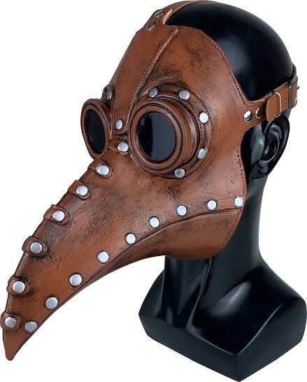 Maska zobáku Maska moru Maska havrana Maska morového lékaře Steampunk Gothic Head Mask Props Scary Doctor Cosplay Halloween Costume Retoo