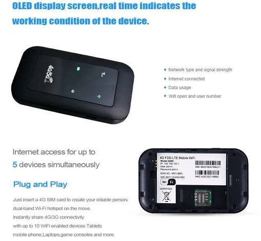 WiFi Repeater Router 4G LTE Zesilovač signálu Network Expander Modem Dongle