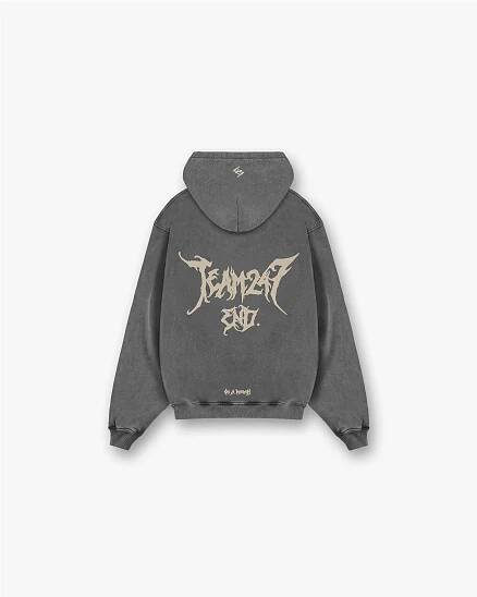 Team 247 X END Oversized Hoodie - Washed Grey