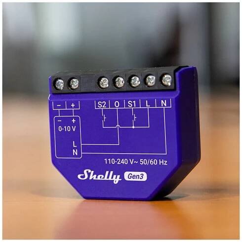 Stmívač osvětlení Shelly Gen3 0–10 V