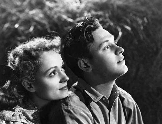 Martha Scott and William Holden in the film Our Town