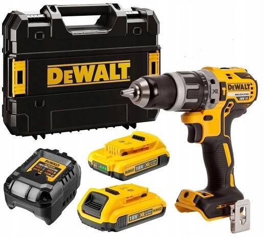 AKU ŠROUBOVÁK KOMPAKTNÍ PŘÍKLEP DEWALT DCD796D2 18V 2X2,0AH S LED 15 MOMENTOVÝM MOMENTEM