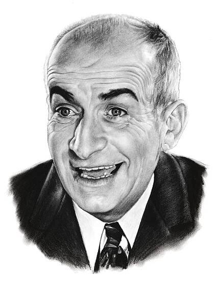 Louis de Funès - reprodukce kresby