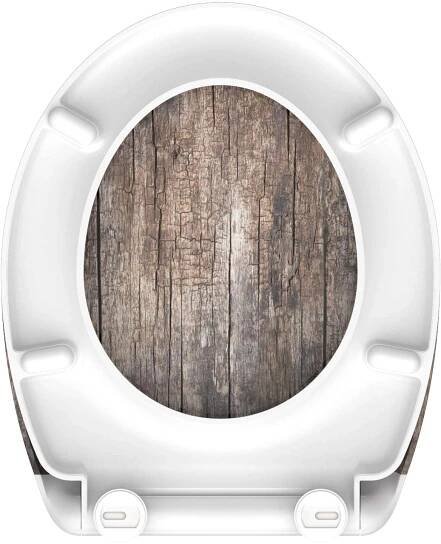 A-Interiéry WC sedátko SoftClose OLD WOOD 82368