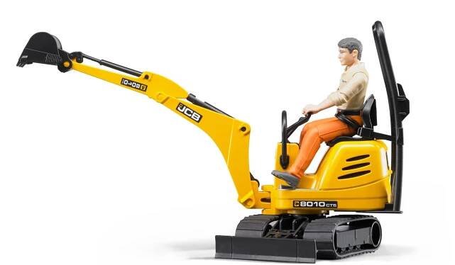 Mikrobagr JCB 8010 CTS s figurkou - Bruder 62002