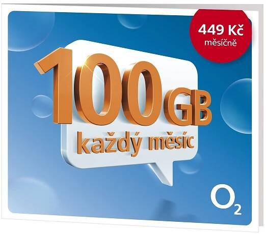 O2 SIM karta Datamanie 100 GB