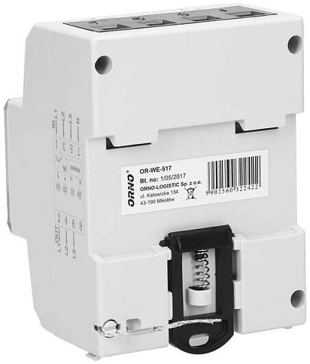 Elektroměr 3F na DIN lištu třífázový ORNO OR-WE-517 digitální, RS-485, MID | AtosElektro.cz