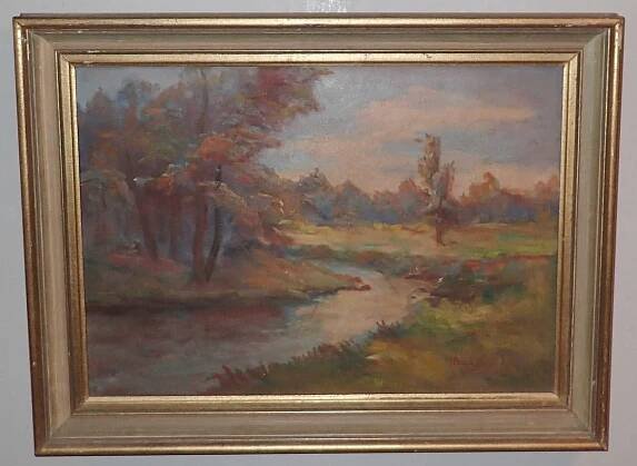 MEANDRUJÍCÍ ŘEKA V KRAJINĚ - VÁCLAV STEIN - Umění