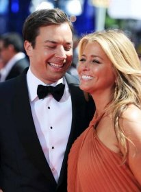 Jimmy Fallon (L) and producer Nancy Juvonen arrive at the 62nd Annual Primetime Emmy Awards held at the Nokia Theatre L.A. Live on August 29, 2010 in Los Angeles, California