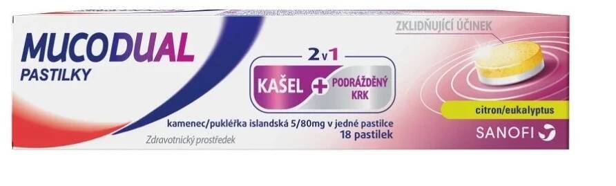 Mucodual 5/80 mg 18 pastilek