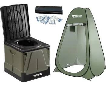 Chemické WC HOLDCARP SADA - Přenosná toaleta - Portable Toi BIG + Toilet & Shower Tent