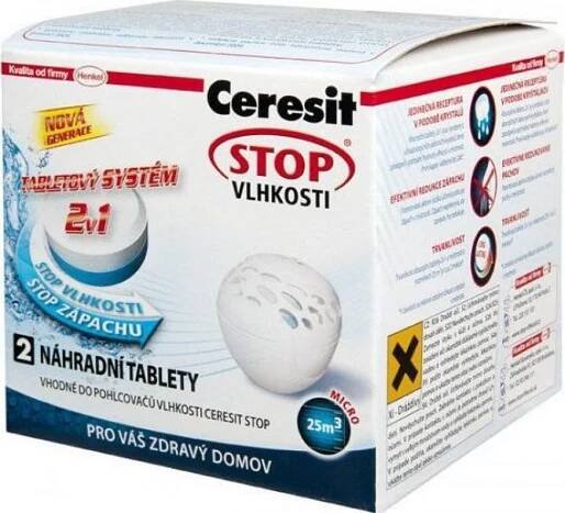 Ceresit Stop Vlhkosti Pearl 2v1 náhradní tablety 2 x 300 g