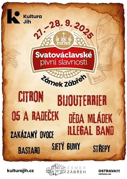 SVATOVÁCLAVSKÉ PIVNÍ SLAVNOSTI 2025 (Kultura) - Zámek Zábřeh Ostrava