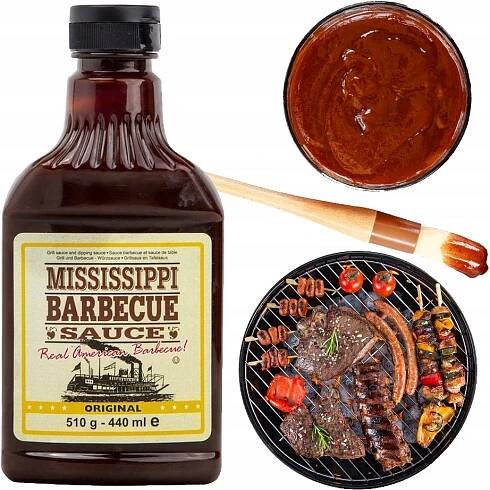 Grill Omáčka Barbecue Pikantní Original American BBQ Sauce 510g MISSISSIPPI