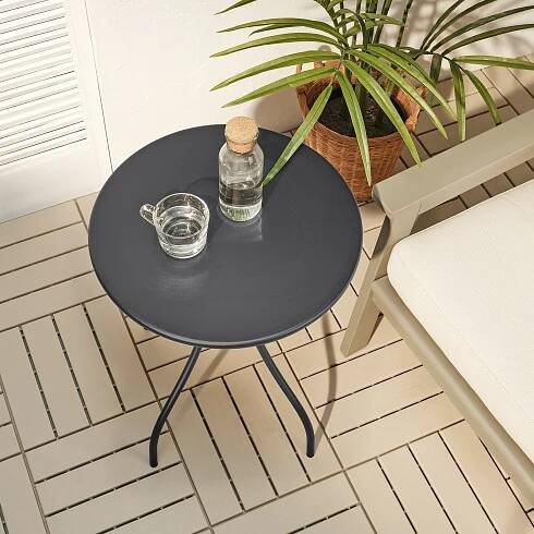 TÅNEBRO Odkládací stolek - vn./venkovní/antracit 46 cm