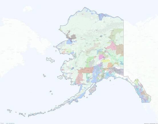 Alaska ZIP Codes Map thumbnail