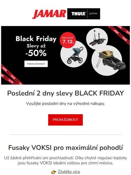  Poslední 2 dny až 50 % slevy BLACK FRIDAY