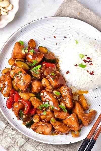 Easy Kung Pao Chicken (Gluten-Free, Dairy-Free)