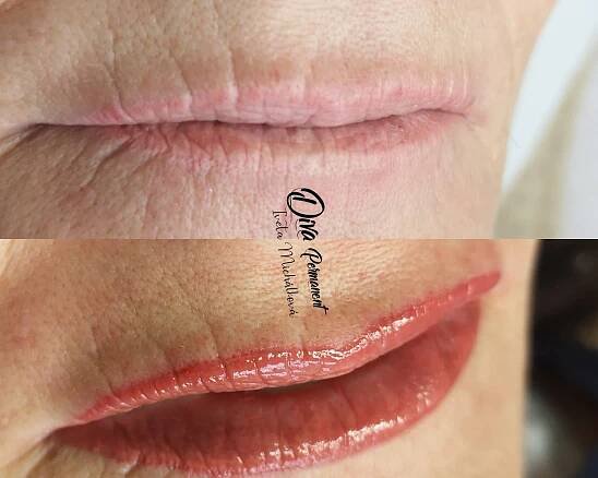 Permanentní make-up obočí metodou vláskování nebo pudrovou i stínování rtů