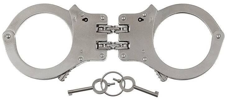 Pouta policejní DOUBLE LOCK /řetěz/ STŘÍBRNÁ