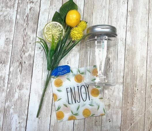 DIY Lemon Jar Arrangement