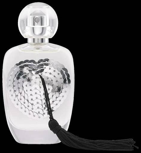 Sparkles perfume on a black background