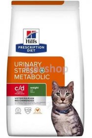 Hill's Pet Nutrition Prescription Diet Feline Adult c/d Urinary Stress + Metabolic 3 kg od 716 Kč