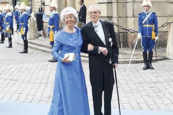 Bernadotte and his second wife, Gunilla, in Stockholm in 2010