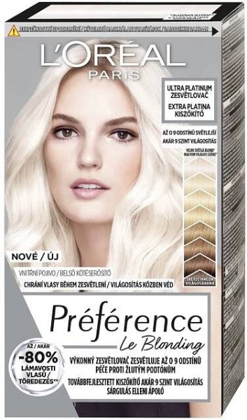 L'Oréal Paris Préférence Permanentní barva na vlasy – absolutně platinová