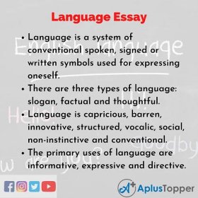 Essay about Language