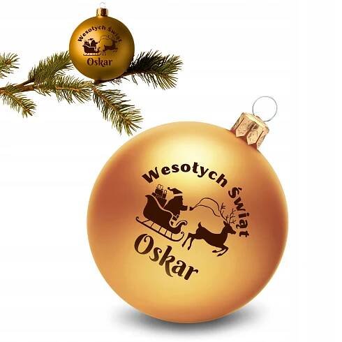 VÁNOČNÍ KOULE SKLENĚNÁ na stromeček se JMÉNEM vánoční ozdoba dárek K VÁNOCŮM