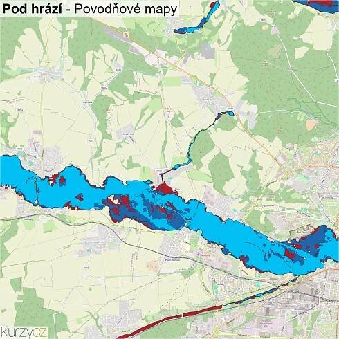 Pod hrází - mapy | Kurzy.cz