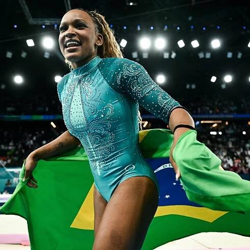 Brazilian Gymnast Rebeca Andrade Wins Gold—and Hearts—in Paris