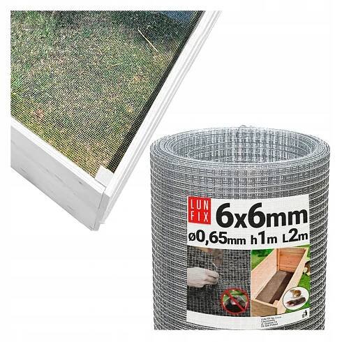 Síť vyvýšený záhon na krtky myši nornice očko 6x6 mm fi0,65 mm 1x2 m