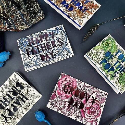 Groovy Dad Paper cut Card