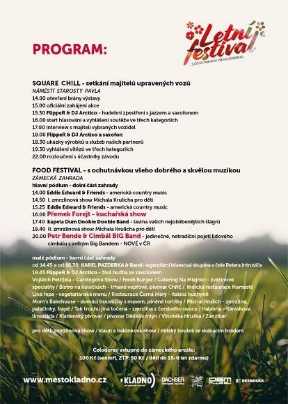 Letní festival bude začátkem srpna!: Kladno