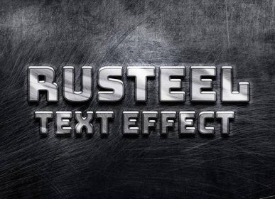 A rusteel photoshop text effect