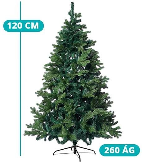 Umělý vánoční stromek s kovovým stojanem s 3D hustým jehličím, 120 cm Stav balení originální